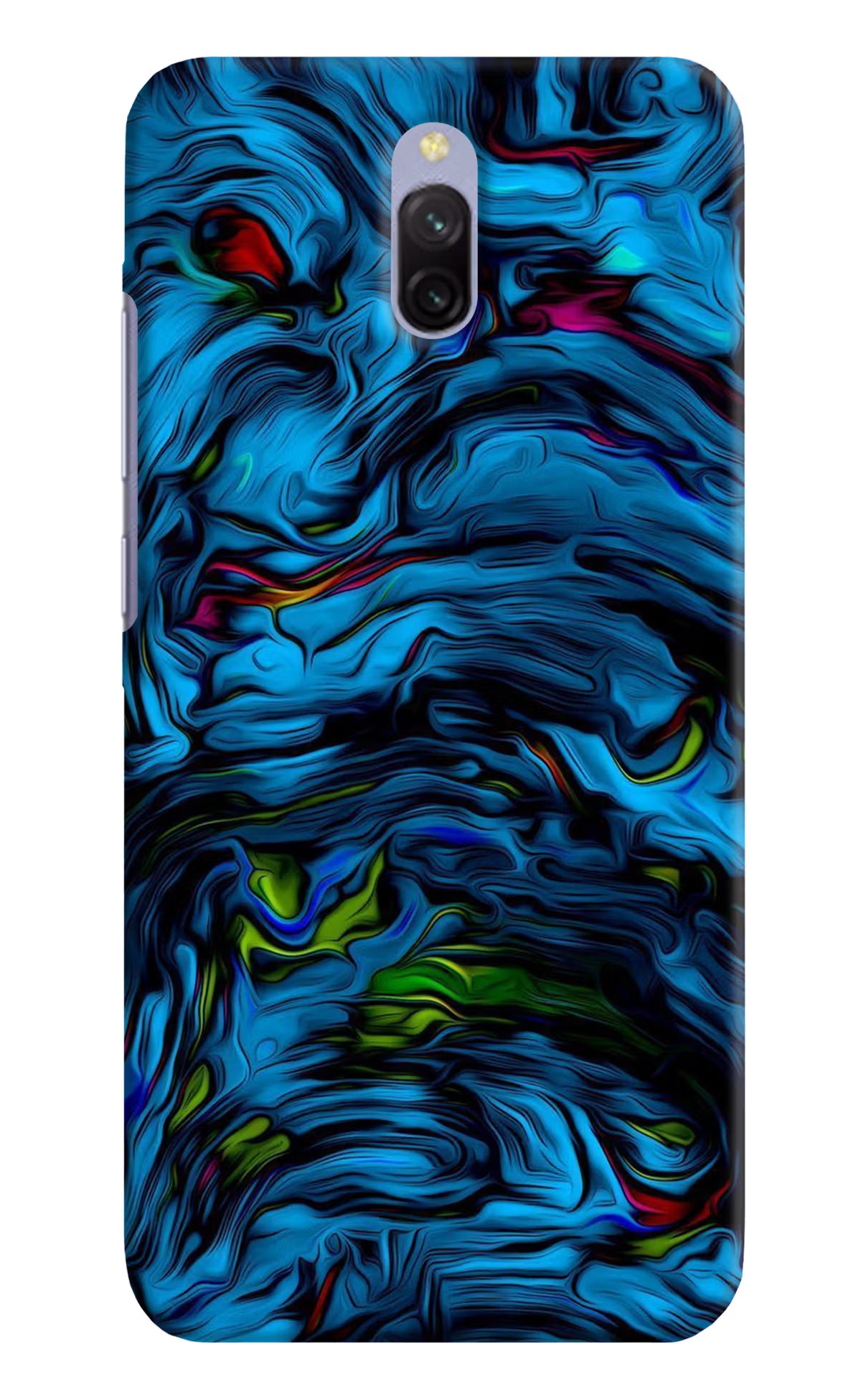 Dark Blue Abstract Redmi 8A Dual Hard Case Back Cover by Casekaro