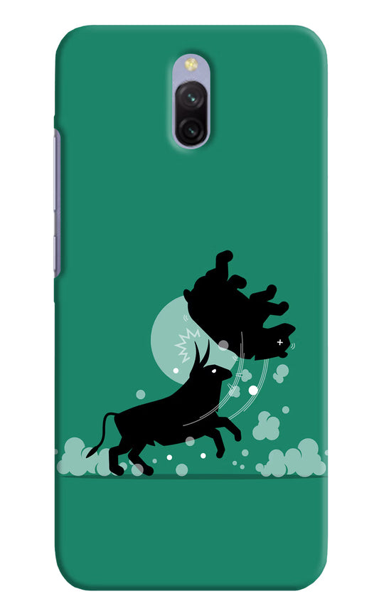 Bull Conqueror Redmi 8A Dual Hard Case Back Cover by Casekaro