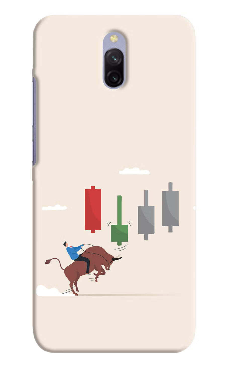 Bull Trading Momentum Redmi 8A Dual Back Cover, Hard case