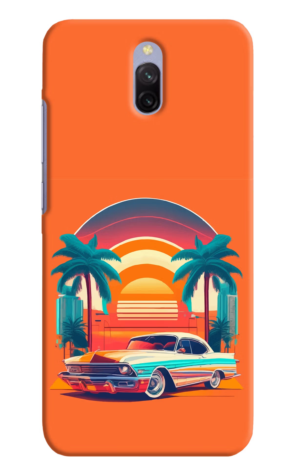 Palm Drive 80s Redmi 8A Dual Hard Case Back Cover by Casekaro