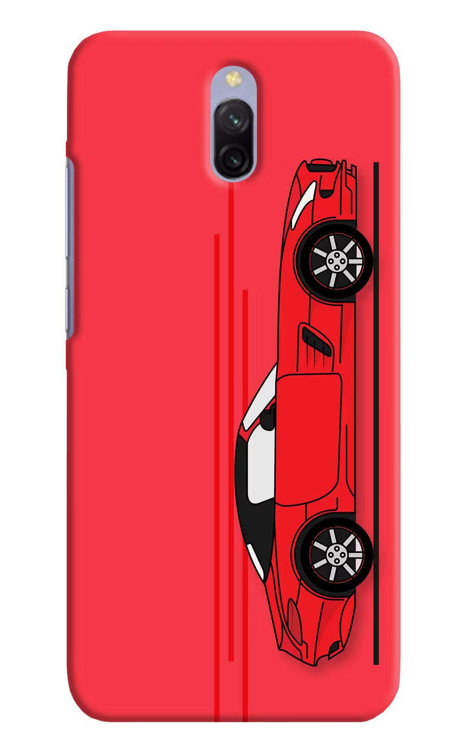 Red Velocity Redmi 8A Dual Back Cover, Hard case