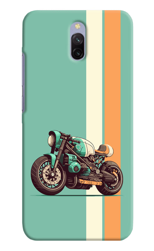 Striped Moto Drift Redmi 8A Dual Hard Case Back Cover by Casekaro