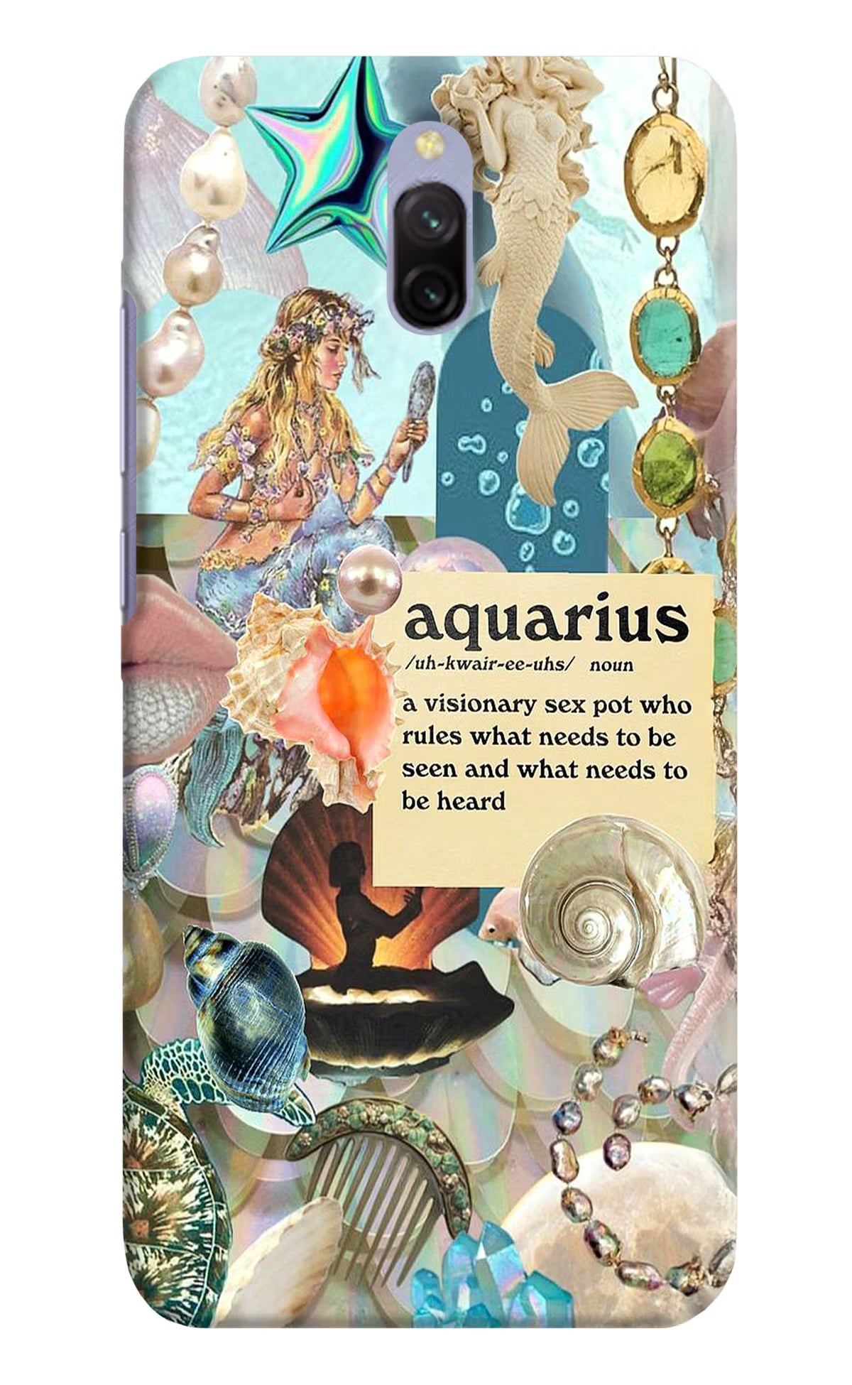 Aquarius Zodiac Redmi 8A Dual Hard Case Back Cover by Casekaro