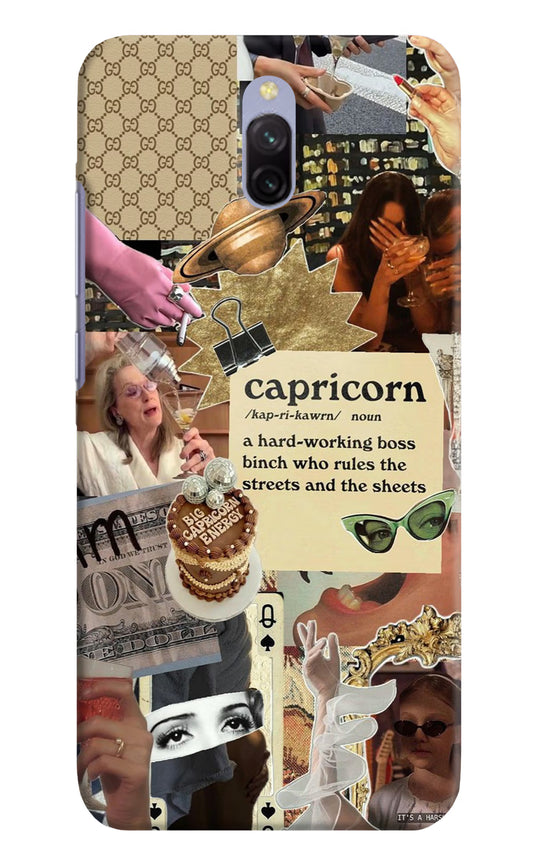 Capricorn Zodiac Redmi 8A Dual Hard Case Back Cover by Casekaro