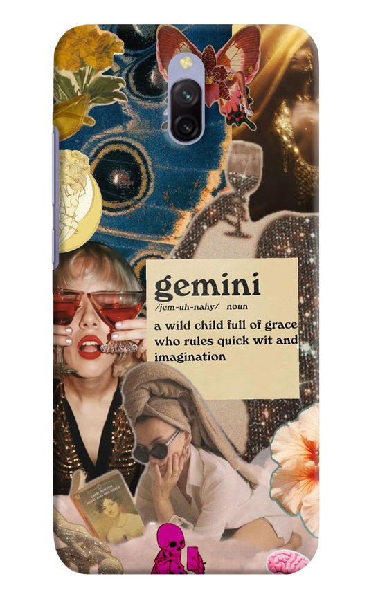 Gemini Zodiac Redmi 8A Dual Hard Case Back Cover by Casekaro