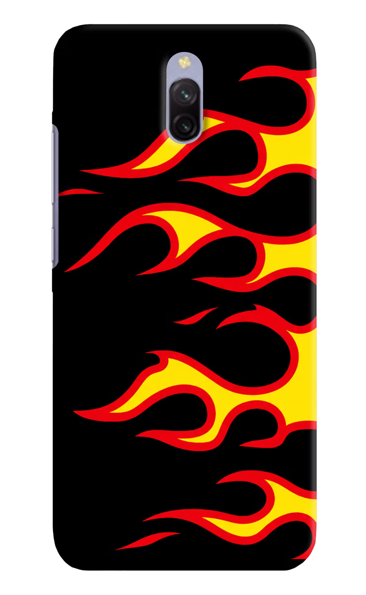 Side Sweep Flames Redmi 8A Dual Hard Case Back Cover by Casekaro