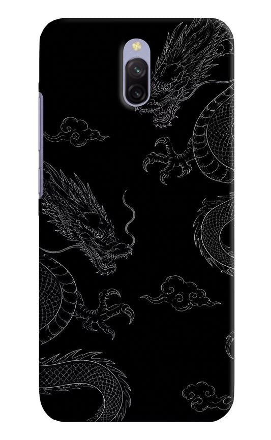 Twin Dragons Redmi 8A Dual Hard Case Back Cover by Casekaro
