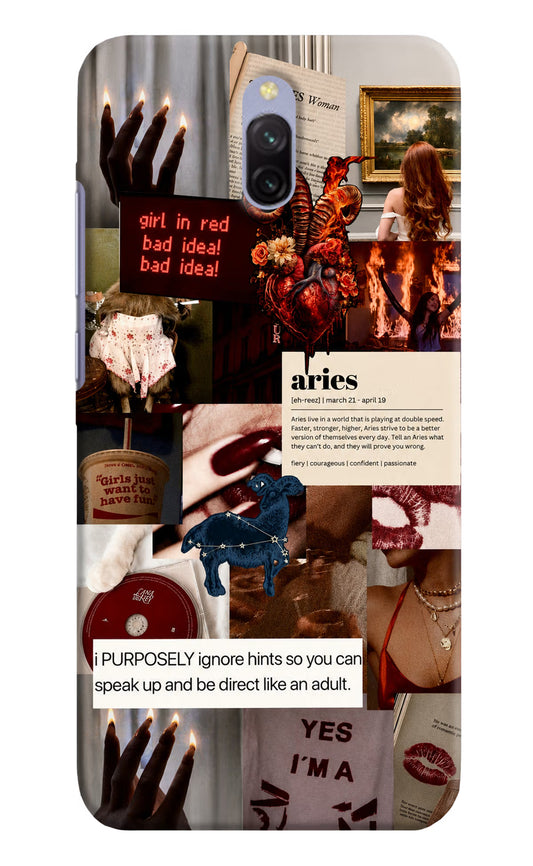 Zodiac Aries Redmi 8A Dual Hard Case Back Cover by Casekaro