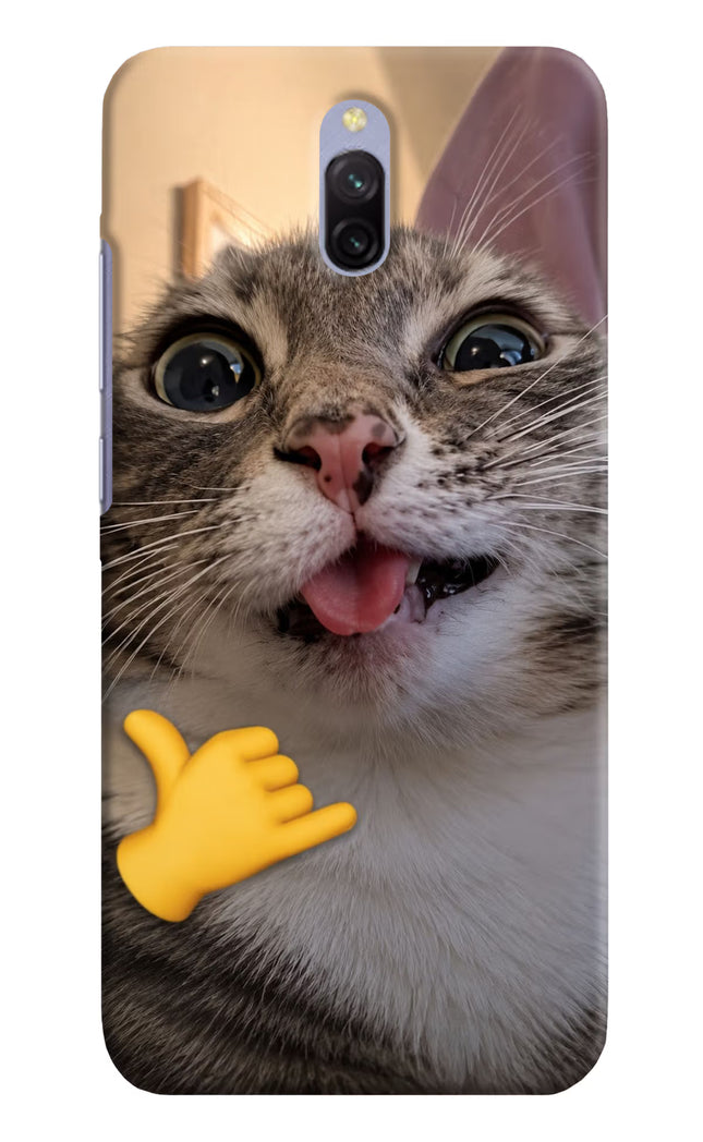 Silly Cat Call Redmi 8A Dual Hard Case Back Cover by Casekaro