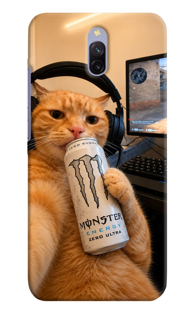 Gamer Cat Energy Redmi 8A Dual Hard Case Back Cover by Casekaro