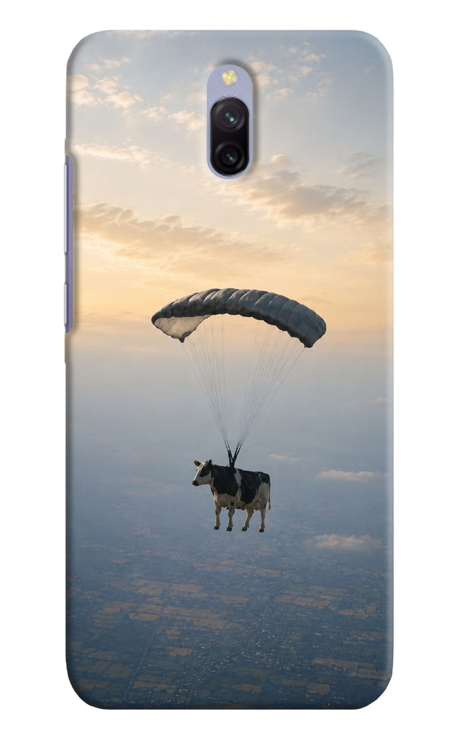 Skydiving Cow Redmi 8A Dual Hard Case Back Cover by Casekaro