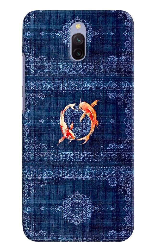 Koi Blue Redmi 8A Dual Hard Case Back Cover by Casekaro