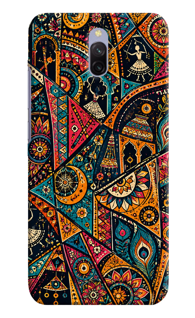 Folk Print Redmi 8A Dual Hard Case Back Cover by Casekaro
