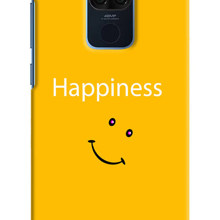Happiness With Smiley Redmi Note 9 Hard Case Back Cover by Casekaro