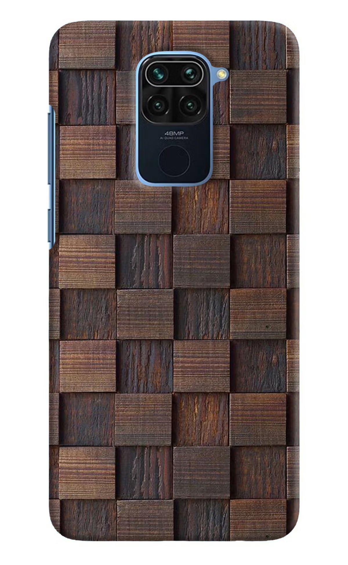 Wooden Cube Design Redmi Note 9 Hard Case Back Cover by Casekaro