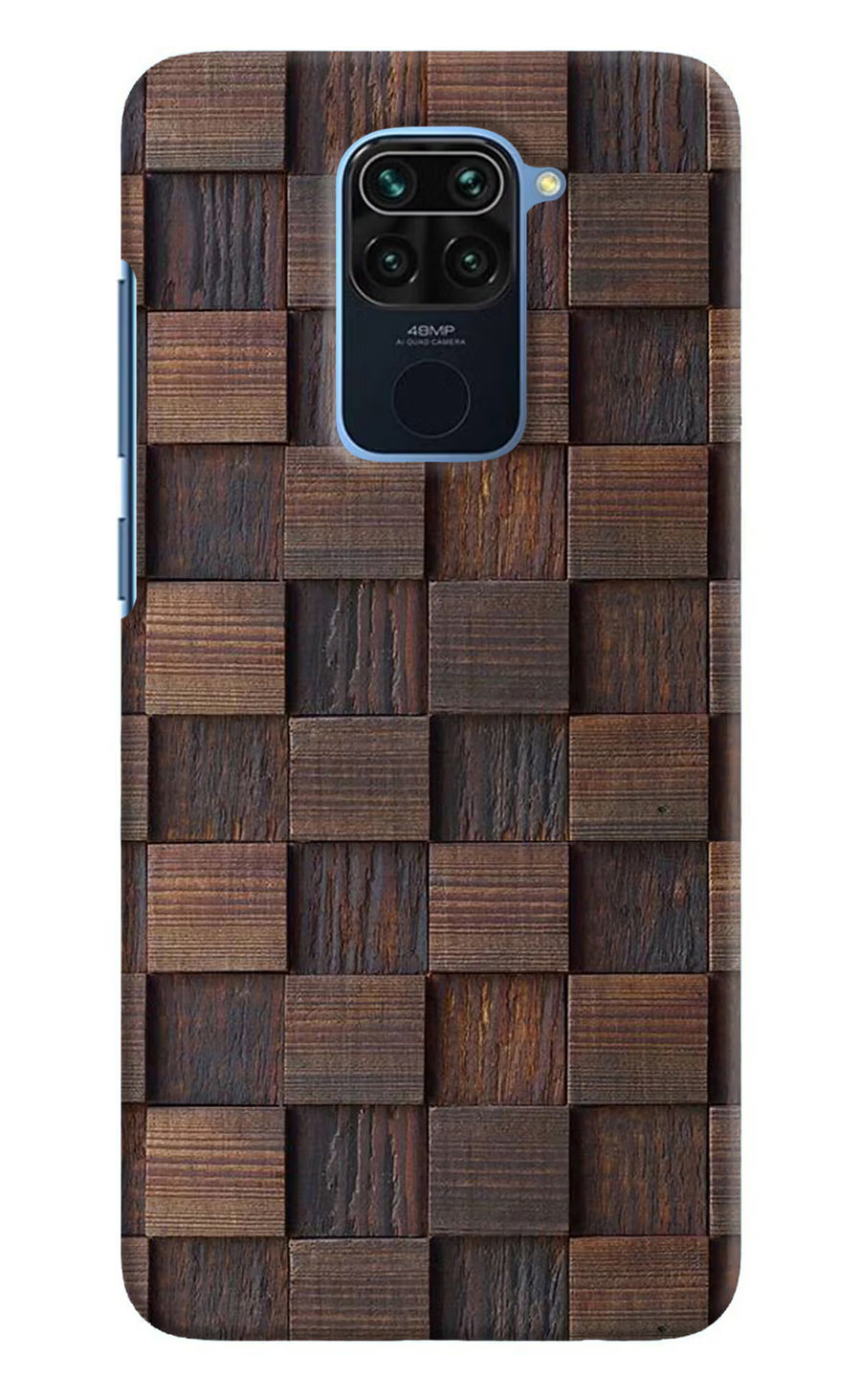 Wooden Cube Design Redmi Note 9 Back Cover, Hard case