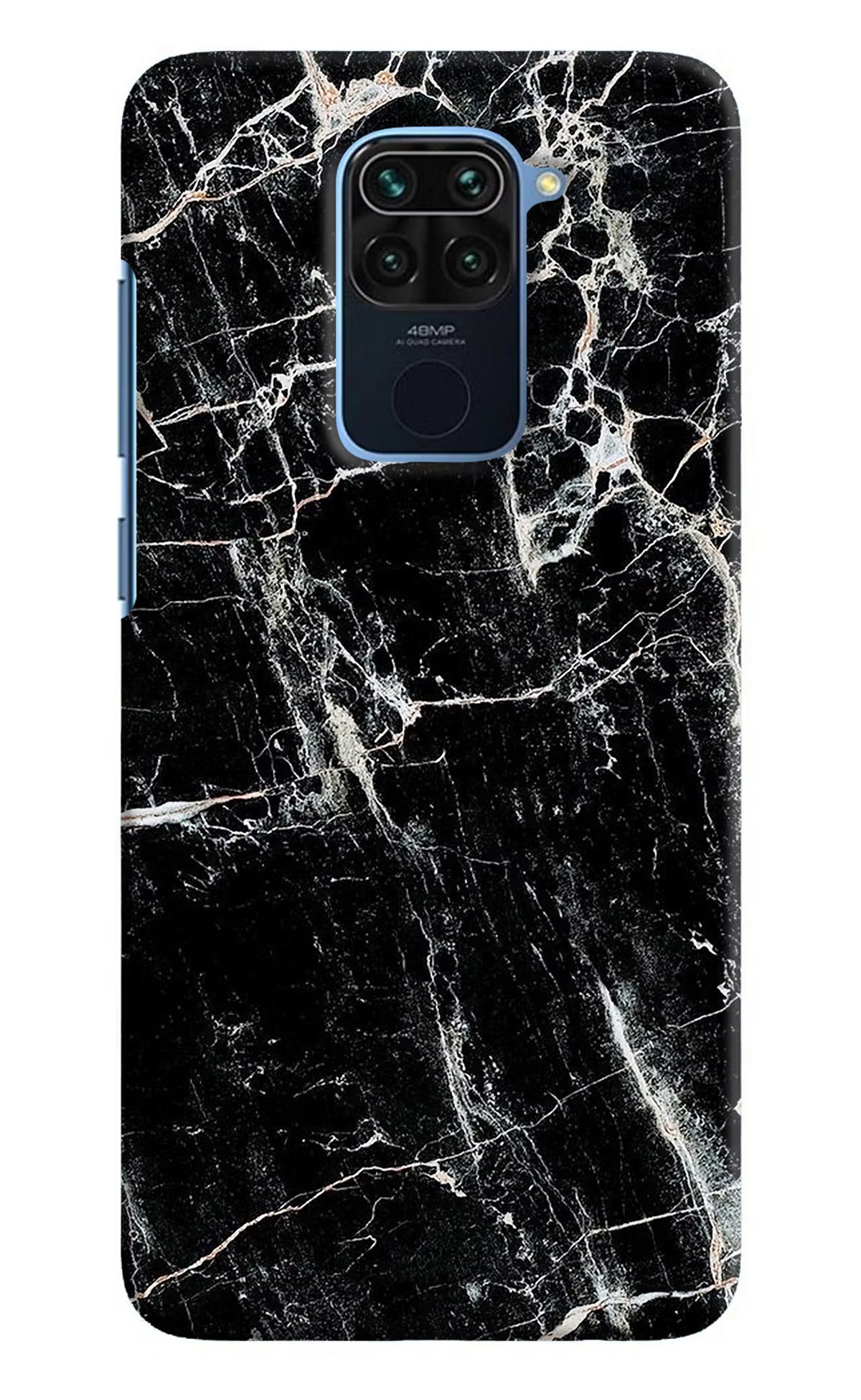 Black Marble Texture Redmi Note 9 Hard Case Back Cover by Casekaro