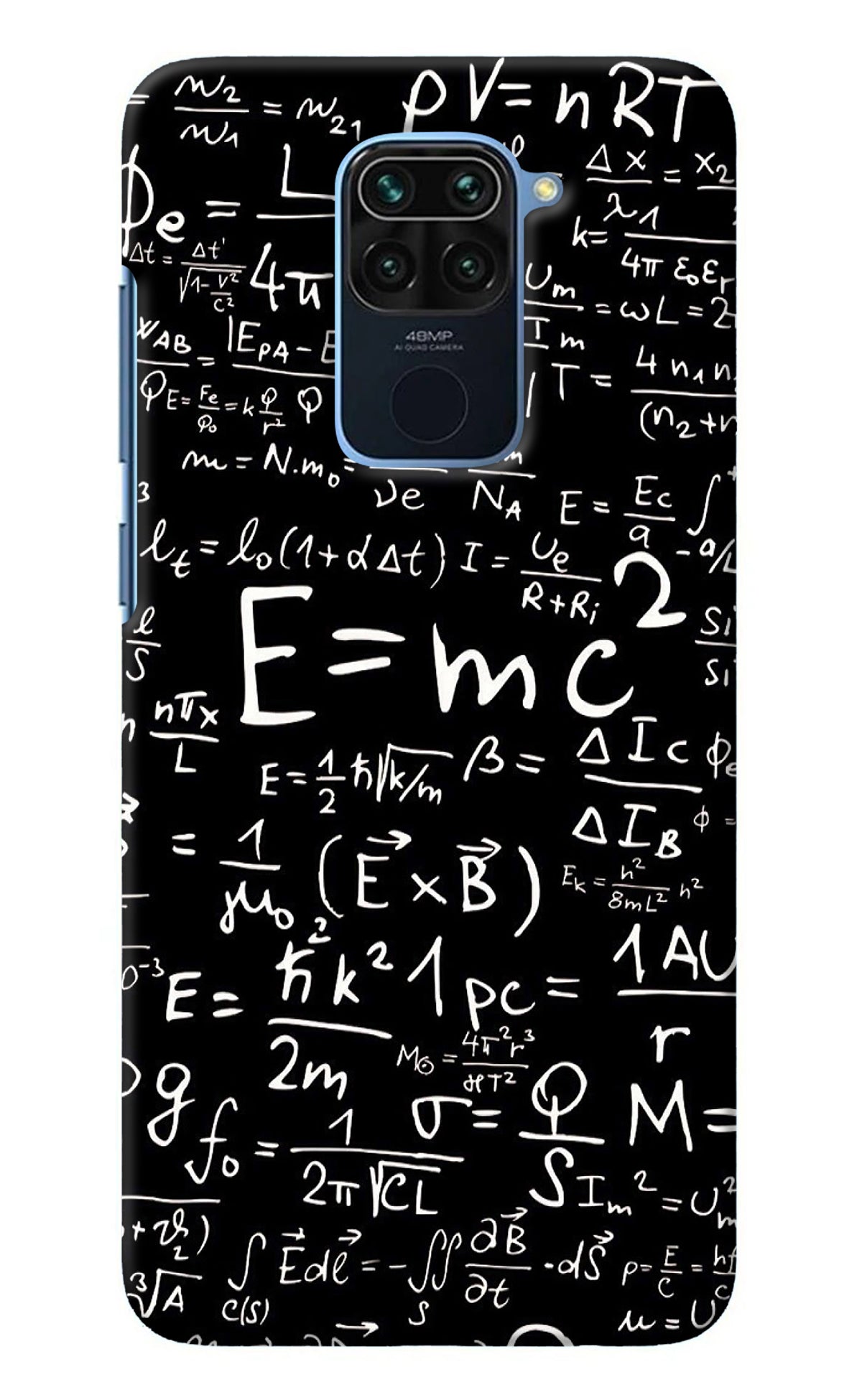Physics Albert Einstein Formula Redmi Note 9 Back Cover