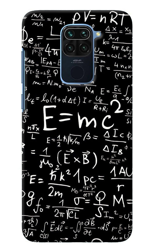 Physics Albert Einstein Formula Redmi Note 9 Back Cover