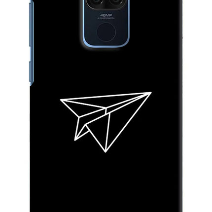 Paper Plane White Redmi Note 9 Hard Case Back Cover by Casekaro