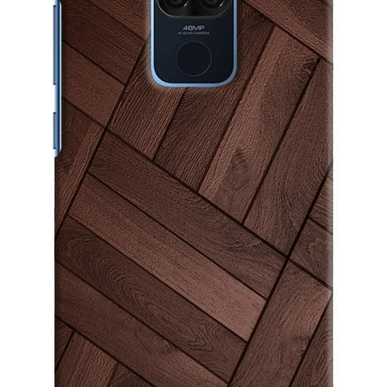 Wooden Texture Design Redmi Note 9 Hard Case Back Cover by Casekaro