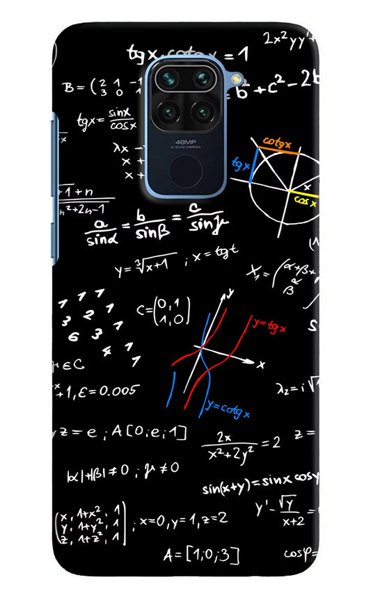 Mathematics Formula Redmi Note 9 Hard Case Back Cover by Casekaro