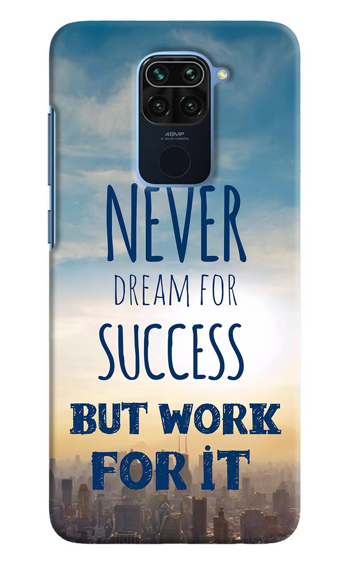Never Dream For Success But Work For It Redmi Note 9 Hard Case Back Cover by Casekaro