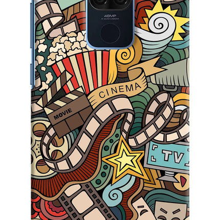 Cinema Abstract Redmi Note 9 Hard Case Back Cover by Casekaro