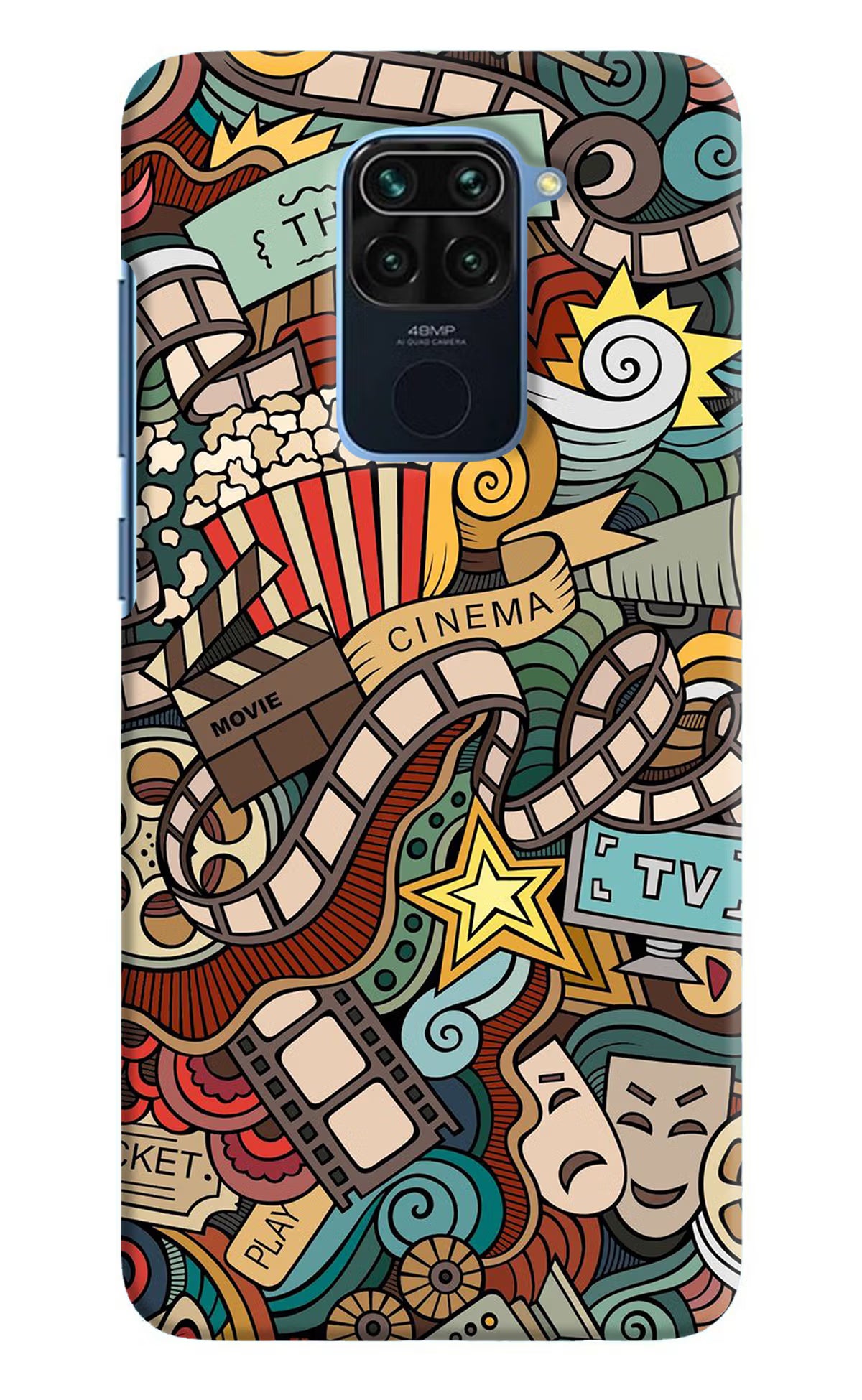 Cinema Abstract Redmi Note 9 Hard Case Back Cover by Casekaro