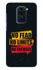 No Fear No Limits No Excuse Redmi Note 9 Hard Case Back Cover by Casekaro