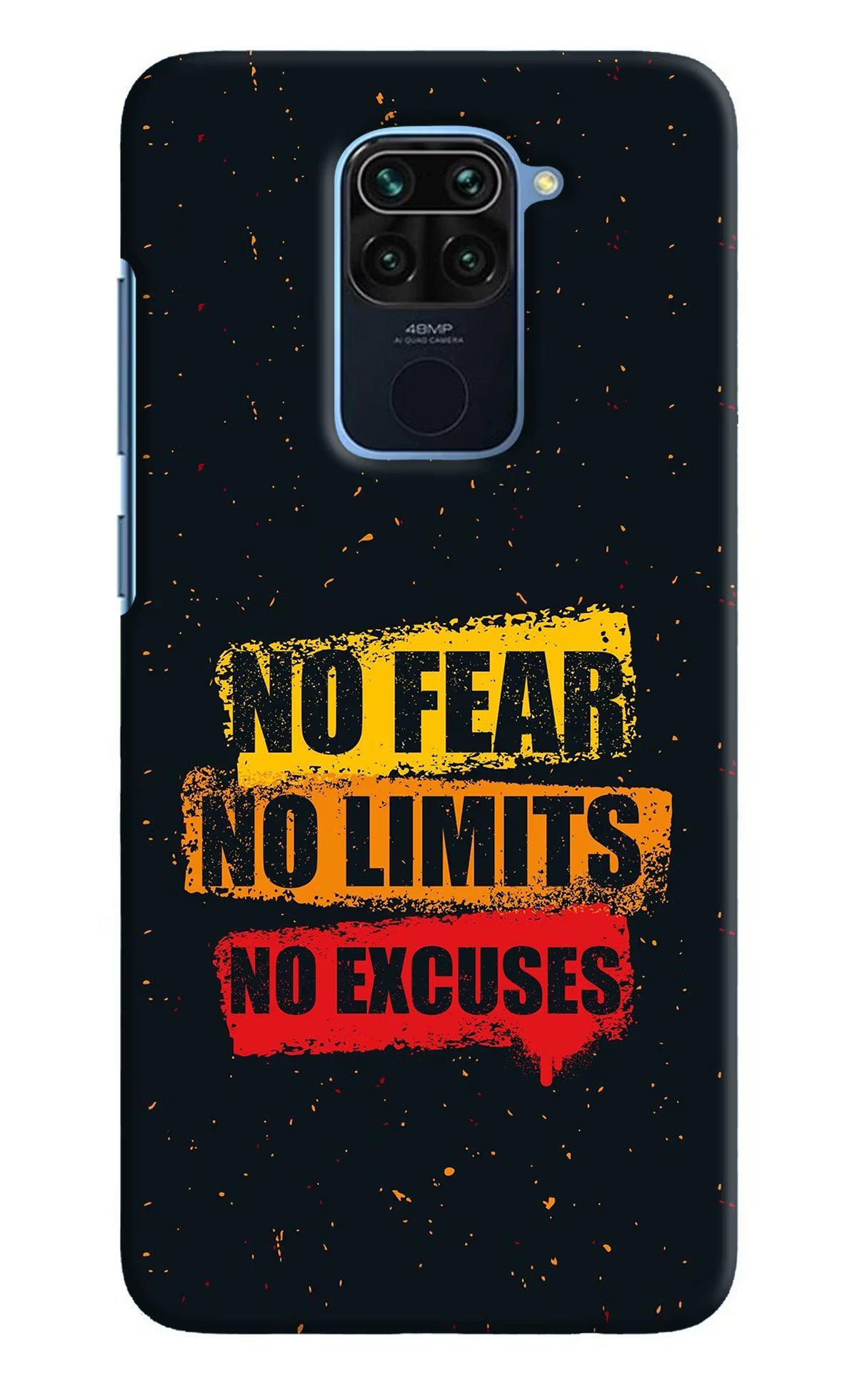 No Fear No Limits No Excuse Redmi Note 9 Hard Case Back Cover by Casekaro