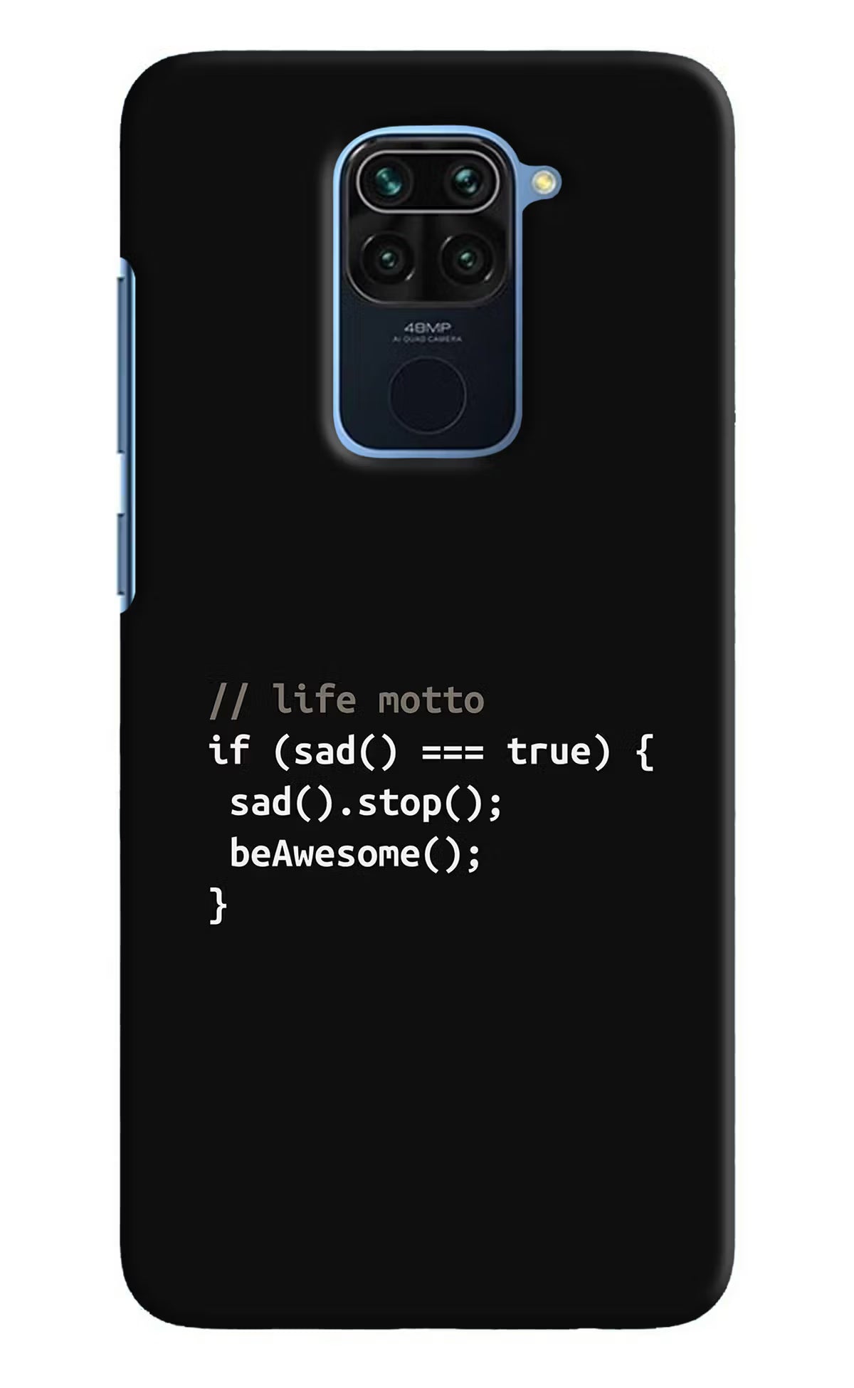 Life Motto Code Redmi Note 9 Hard Case Back Cover by Casekaro