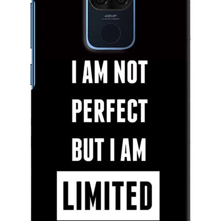 I Am Not Perfect But I Am Limited Edition Redmi Note 9 Hard Case Back Cover by Casekaro