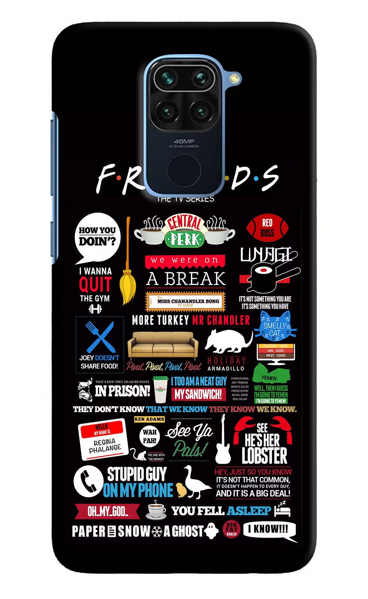 FRIENDS Redmi Note 9 Hard Case Back Cover by Casekaro
