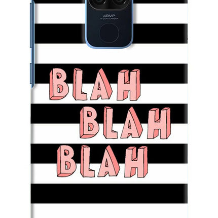 Blah Blah Blah Redmi Note 9 Hard Case Back Cover by Casekaro