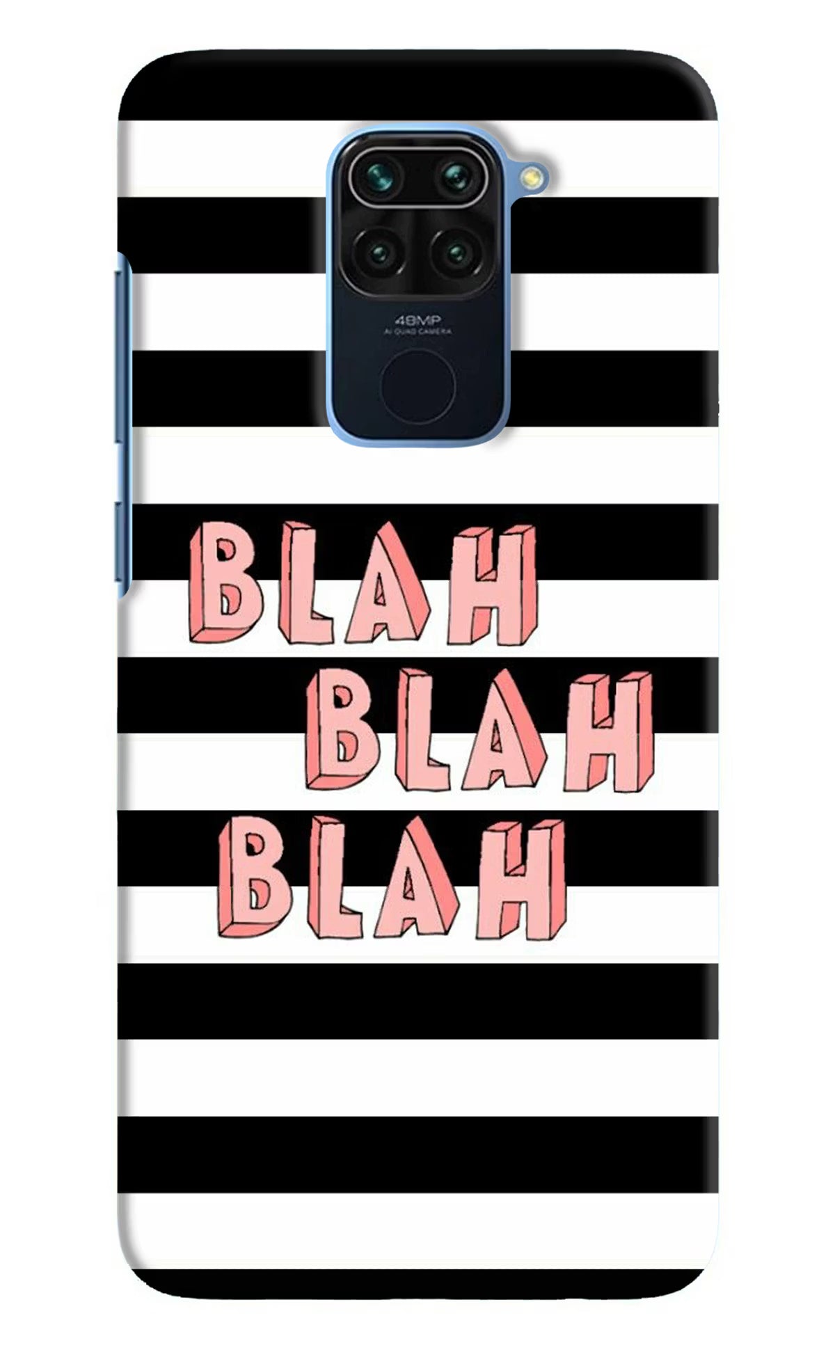 Blah Blah Blah Redmi Note 9 Hard Case Back Cover by Casekaro