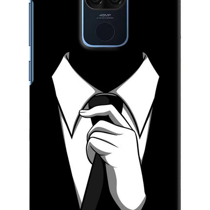 Black Tie Redmi Note 9 Hard Case Back Cover by Casekaro