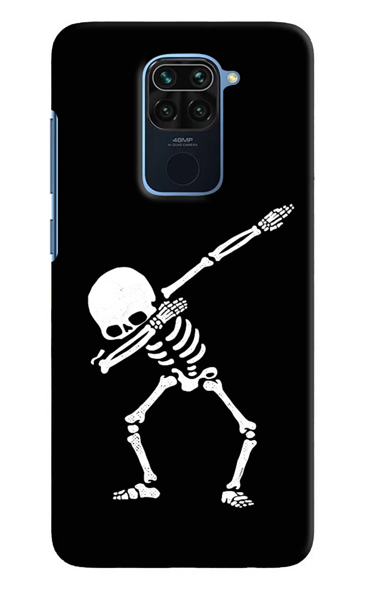 Dabbing Skeleton Art Redmi Note 9 Hard Case Back Cover by Casekaro