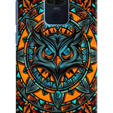 Angry Owl Art Redmi Note 9 Hard Case Back Cover by Casekaro