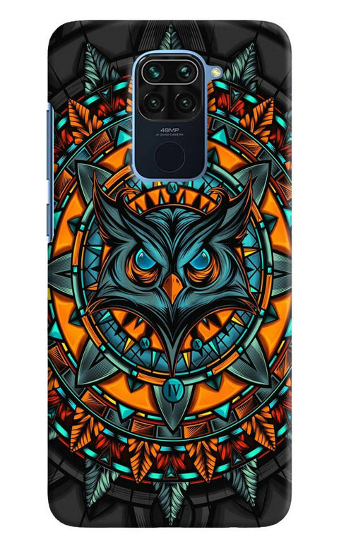 Angry Owl Art Redmi Note 9 Back Cover