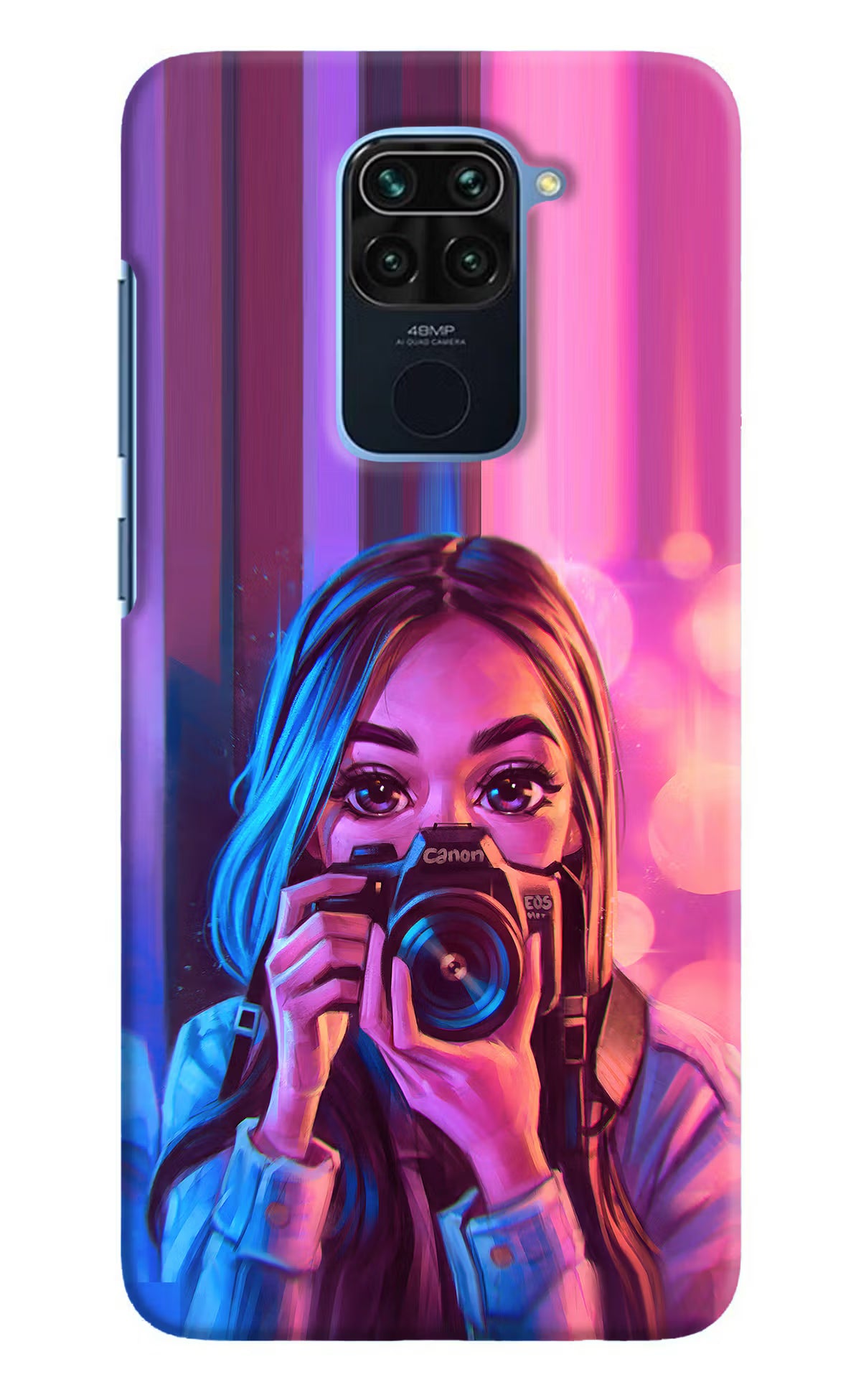 Girl Photographer Redmi Note 9 Hard Case Back Cover by Casekaro