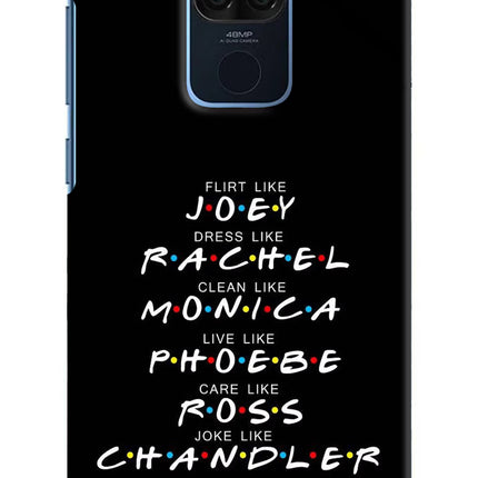 FRIENDS Character Redmi Note 9 Hard Case Back Cover by Casekaro