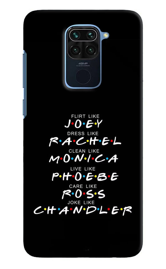 FRIENDS Character Redmi Note 9 Hard Case Back Cover by Casekaro