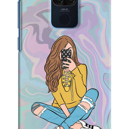 Selfie Girl Redmi Note 9 Hard Case Back Cover by Casekaro