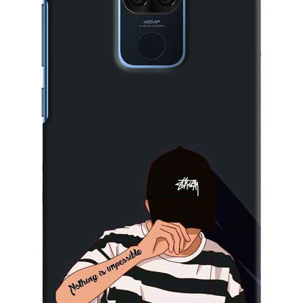 Aesthetic Boy Redmi Note 9 Hard Case Back Cover by Casekaro