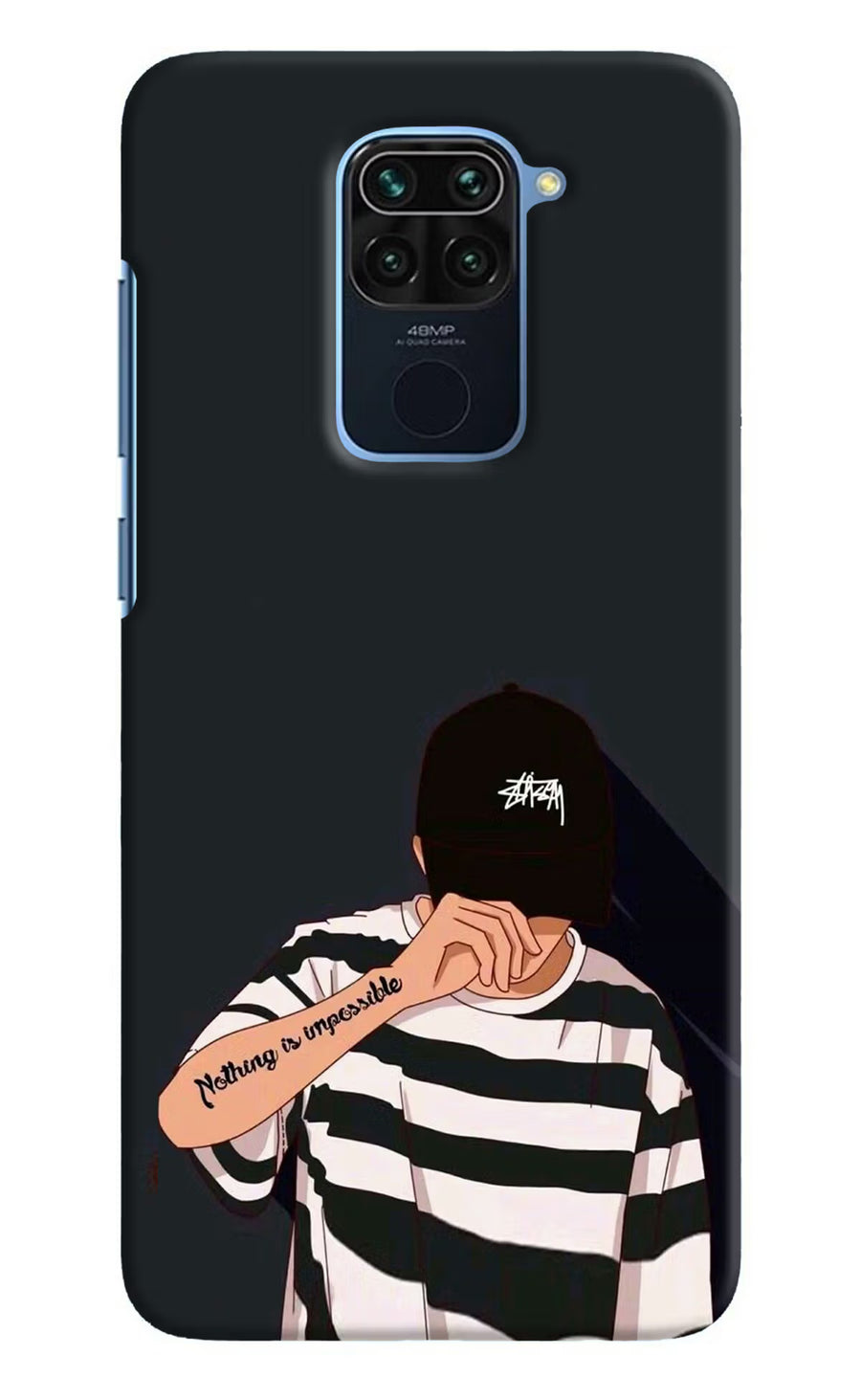 Aesthetic Boy Redmi Note 9 Back Cover, Hard case