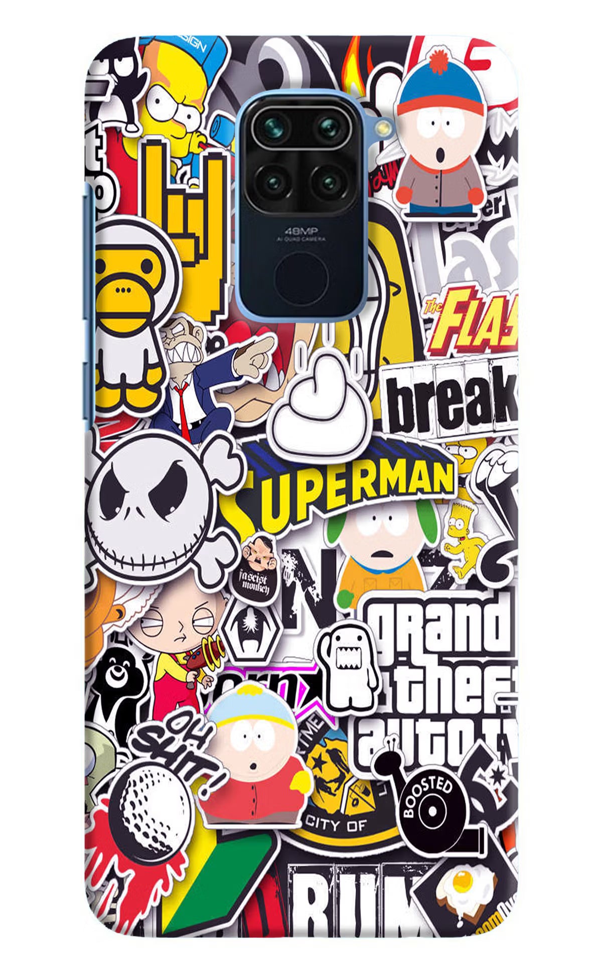 Sticker Bomb Redmi Note 9 Hard Case Back Cover by Casekaro