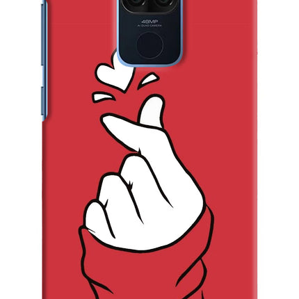 Korean Love Sign Redmi Note 9 Hard Case Back Cover by Casekaro