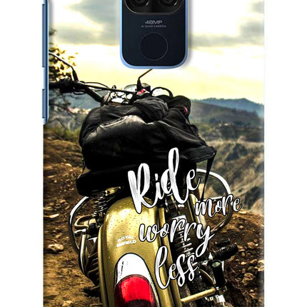 Ride More Worry Less Redmi Note 9 Hard Case Back Cover by Casekaro