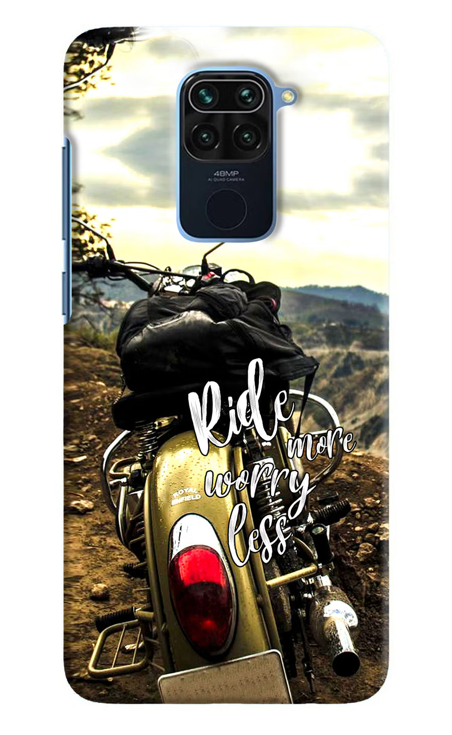 Ride More Worry Less Redmi Note 9 Back Cover, Hard case